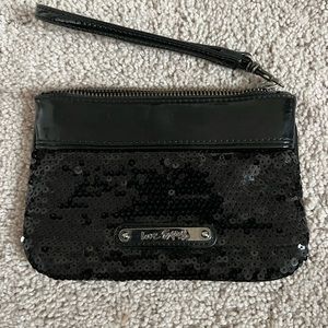 Express black sequin wristlet